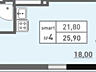 Продам смарт квартиру 25.9 кв. м., 4/17, новый дом, жк Акварель-3.