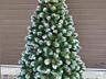 Новогодняя ёлка 2,2 м с инеем и шишками