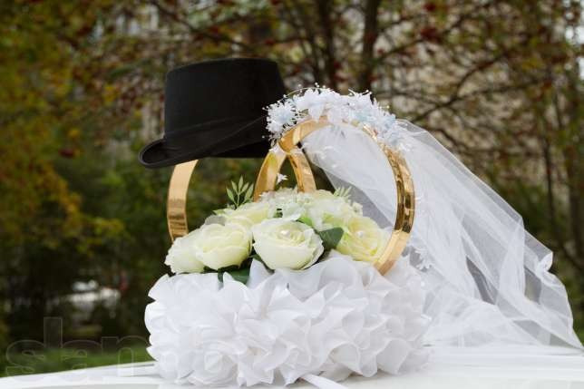 Украшение на свадебную машину шляпа своими руками