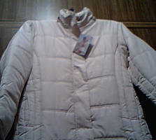 Светло-кремовое женское пальто, синтепон, 54 (Новое)