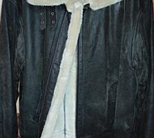 Мужская куртка демисезонная/ Кожаное пальто Зима