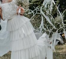 Свадебное платье, босоножки