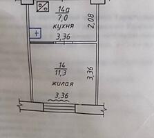 Продается 1 комнатная малогабаритная квартира 18,3 кв. м 1/2 этажности