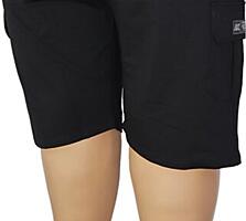 Pantaloni scurți tricotați pentru bărbați de dimensiuni mari, cu buzun