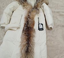 Новый пуховик с лисичкой