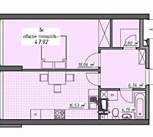 Продам квартиру 47.92 кв. м., 9/24, новый дом, жк Атмосфера.