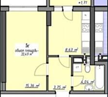 1-комнатная квартира в ЖК «Одесские традиции на Глушко»