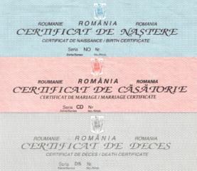 Traduceri: Certificat de naştere/căsătorie româneşti