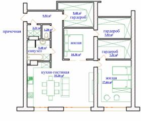 От застройщика! Современная, лучшая планировка.
