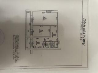 Продаётся 2х ком. квартира 54,4кв/м с мебелью, Бендеры/Кишинёвская