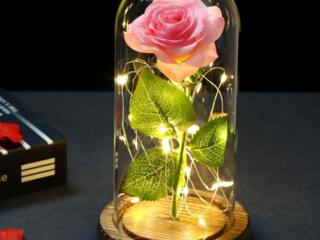 Продам РОЗА В Стеклянной Колбе +Подсветка (Ночник) БОЛЬШАЯ