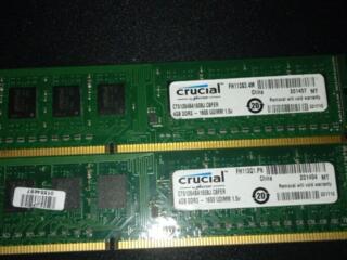 Продам оперативку crucial 8gb ddr3 1600Mhz