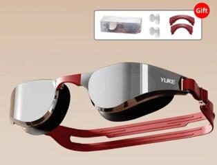 Новые Стильные Силиконовые Плавательные Очки с HD Четкостью. Регулируемый Ремешок.