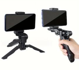 Компактный мини-штатив с держателем телефона, универсальный.