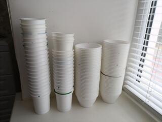 Пластиковые стаканчики даром (чистые, можно под рассаду)