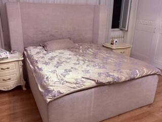 Роскошная двуспальная кровать с высоким изголовьем + матрас