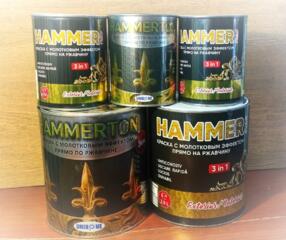 Краска 3в1 для изделий из металла Hammer paint