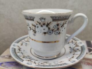 Сервиз кофейный. Набор Кобальт для напитков. Хрусталь.