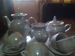 Кофейный сервиз перламутровый Городница 80х год