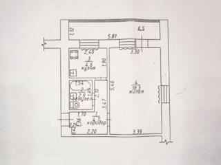 1-комнатная квартира на Борисовке, 2/5эт.