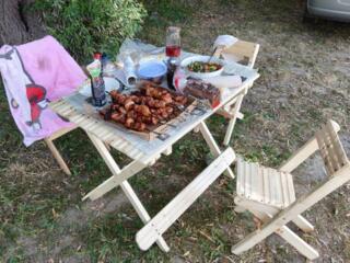 Раскладной стол и стульчики.