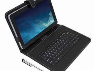 Чехол книжка клавиатура / чехол подставка для планшета 7-11 дюймов..