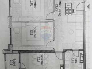 Apartament cu 2 camere și living  în complexul rezidențial Colina Verd