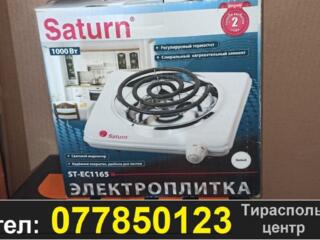 Эл. плитка новая Saturn мощность 1000 Вт с регулятором, в упаковке