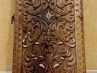 Нарды ореховые ручная резьба картина Фантазия эксклюзив!