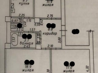 Продам 3-х ком. кв. 1/2 Центр г. Бендеры под ремонт.