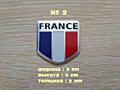 Наклейка Флаг Франция алюминиевая на авто или мото
