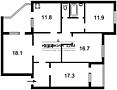 Продается 4-х к. кв. по ул. Елены Пчелки 2б, 115/65/12 кв. м, 16/22 ..