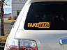 Наклейка на авто FakeTaxi Красная, Черная Белая Желтая светоотражающая