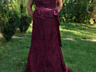 Платье вечернее новое -кружевная ткань, цвет гнилая вишня, USA, р-48