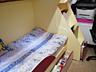 Детская 2-х ярусная кровать, с встроенными шкафчиками.