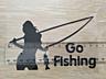 Наклейка на авто Девушка на рыбалке Черная Тюнинг авто