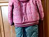 Зимняя куртка- пуховик и комбинезон штаны для девочки