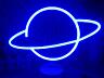 Светильник неоновый на подставке "Сатурн" 25 х 30 см, синий!