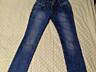 Новые женские джинсы стрейч, высокая посадка, прямые, классика, 2 пары