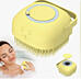 Силиконовая массажная щетка мочалка YELLOW Silicone Massage Bath Brus