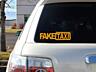 Наклейка на авто FakeTaxi Красная, Черная, Белая, Желтая светоотражающая