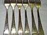 Серебряные итальянские старинные ножи, ложки, вилки 800 пробы на 6 пер
