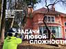 Спил деревьев любой сложности с автовышки