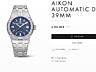 Maurice Lacroix Aikon 39 mm Blue Automatic Watch Ceas Часы RRP 2150€