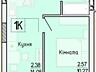 Продается 1-комнатная квартира на 4 этаже 11-этажки в тихом районе, в 