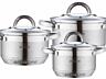 НАБОР кастрюль из нержавейки, 6 предметов