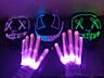 Продам НОВУЮ неоновую МАСКУ светится ярко ночью ПЕРЧАТКИ СКЕЛЕТ СВЕТЯТ