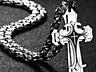 Комплект цепь с крестом и браслет, новые.