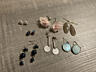 Продам серебряные гвоздики новые, набор с клипсами и сережки.