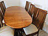 Стол с 6 стульями из вишнёвого дерева! Германия 130/190/250